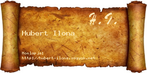 Hubert Ilona névjegykártya